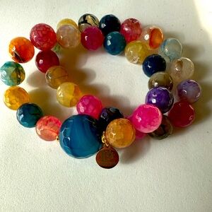 Colorful Gemstone Beaded Bracelet